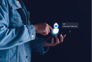 AI chatbot message offering help